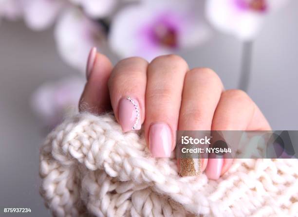 Nail Design Soft Colors Stock Photo - Download Image Now - Design, Fashion, Fingernail