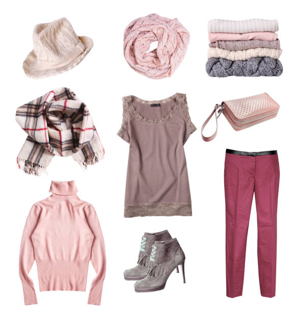 istock Female clothes set isolated.Collage clothing. 875937270