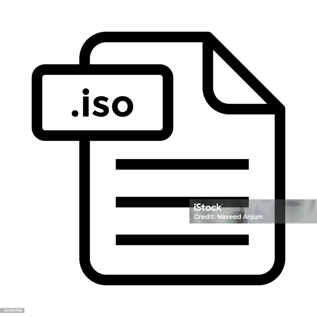 FILE .ISO Thin Line vector Icon FILE .ISO Thin Line Vector Icon Business stock vector