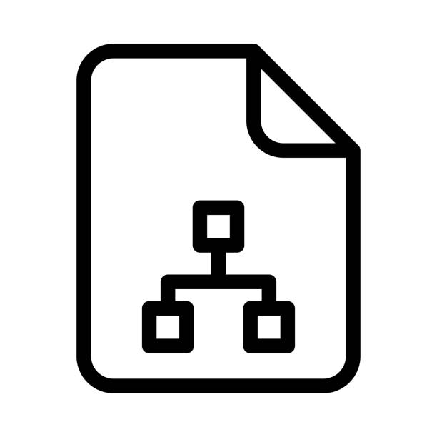 ファイル共有薄い線ベクトル アイコン - sharing giving file computer icon点のイラスト素材／クリップアート素材／マンガ素材／アイコン素材