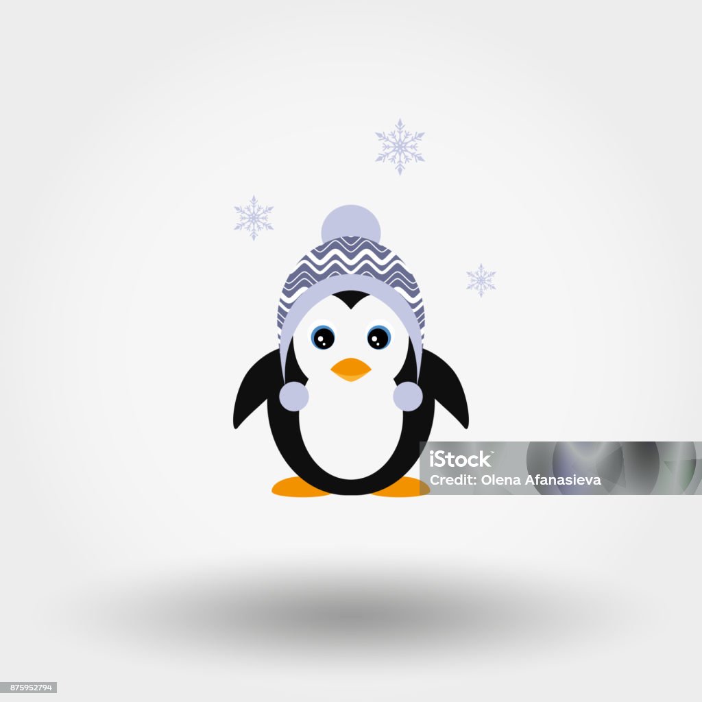 Chim Cánh Cụt Trong Một Cái Mũ Dệt Kim Hình minh họa Sẵn có - Tải ...