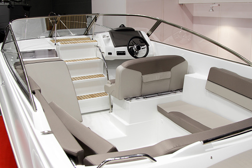 Interior of a modern pleasure boat.