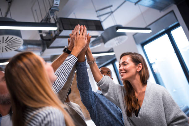 istock This is amazing success for our start-up company! 875988068