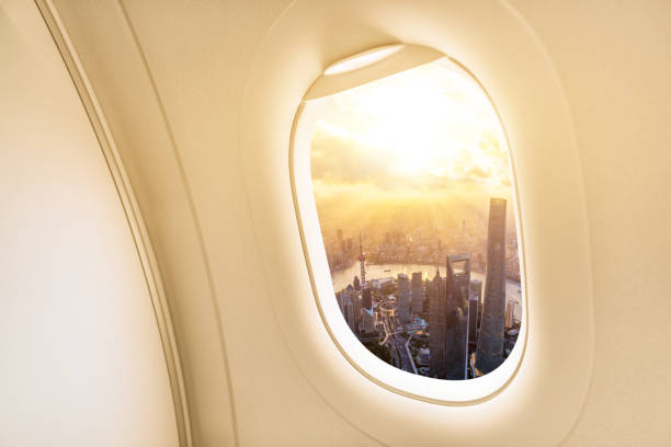 istock Shanghai skyline from the airplane 875991854