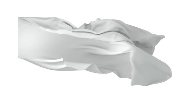 istock A cloth floating in the wind. 3d illustration. Tissue for background 875992086