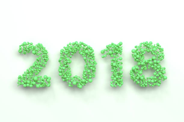 istock 2018 number from green balls on white background 875999818