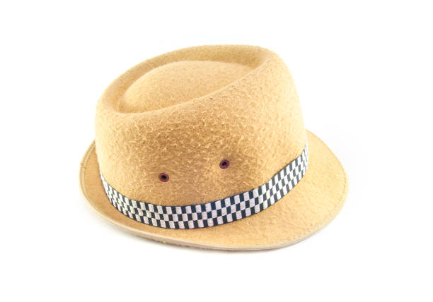 istock Vintage brown hat on isolated white background 876000668