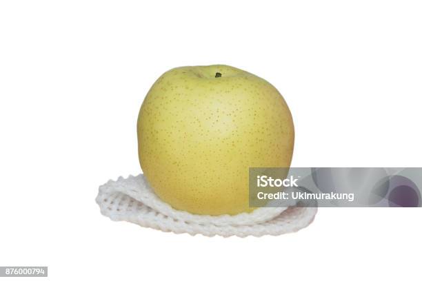 Pear Net Chinese Pear With Epe Net Foam On Isolated White Background Stock Photo ...