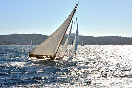 Large Ship Sailing on Calm Seas