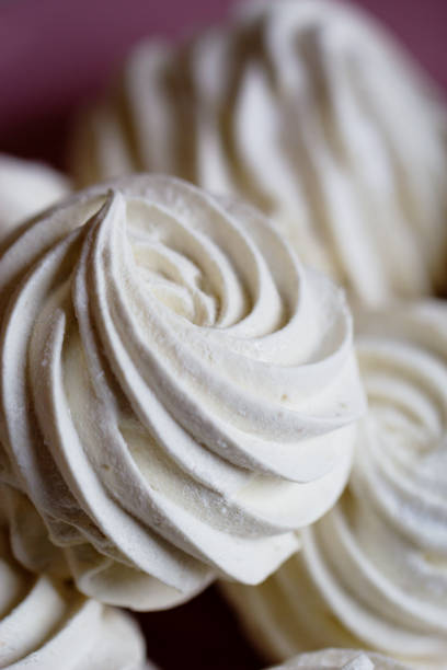 istock White homemade zephyr or marshmallow 876034956
