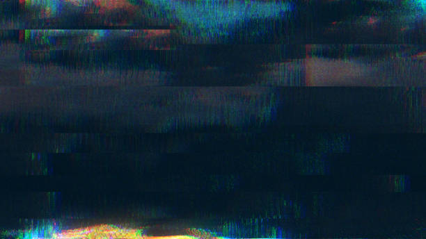 unikalna konstrukcja abstrakcyjna cyfrowa trzask pikseli błąd uszkodzenia wideo - vcr video cassette tape video television zdjęcia i obrazy z banku zdjęć