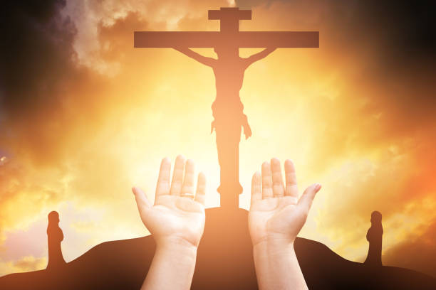 istock Human hands open palm up worship. Eucharist Therapy Bless God Helping Repent Catholic Easter Lent Mind Pray. Christian concept background. victory 876040948