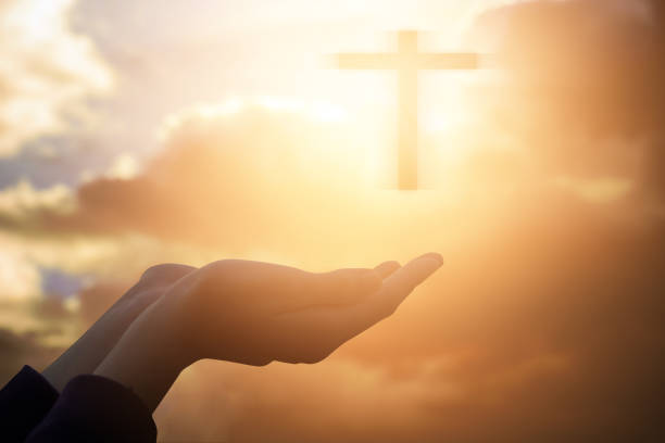 istock Human hands open palm up worship. Eucharist Therapy Bless God Helping Repent Catholic Easter Lent Mind Pray. Christian concept background. victory 876041140