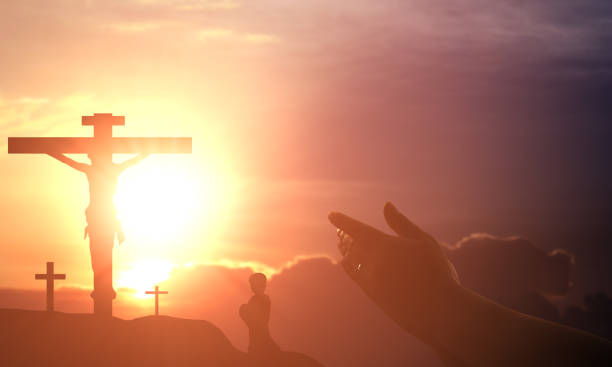 istock Human hands open palm up worship. Eucharist Therapy Bless God Helping Repent Catholic Easter Lent Mind Pray. Christian concept background. 876041350