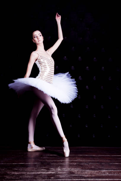 istock Ballerina dancer in scene 876056130