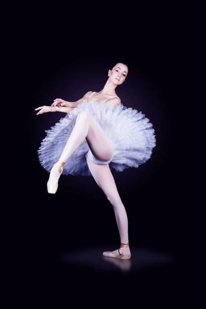 istock Ballerina dancer in scene 876056248
