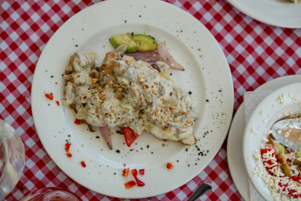 istock Creamy chicken in mustard creamy sauce 876078762