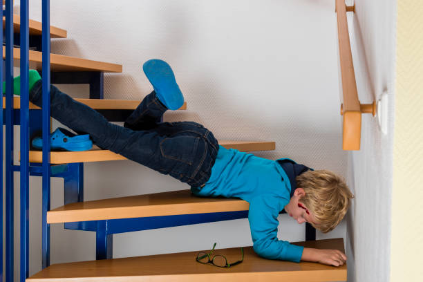 istock Accident - child falling down the stairs at home 876081762