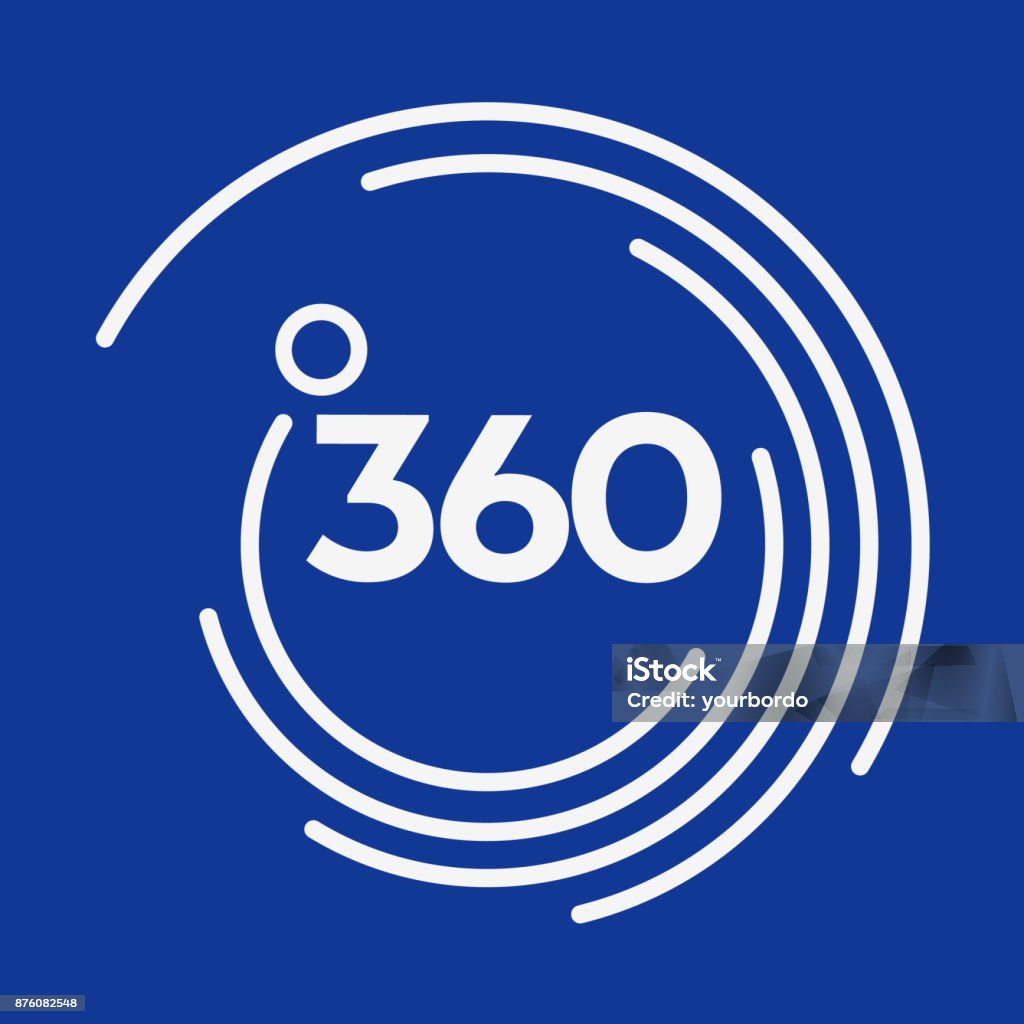 corporate Kreissymbol 360 Vektor - Lizenzfrei 360-Grad-Panorama Vektorgrafik