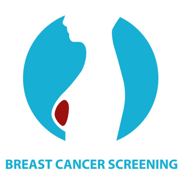 illustrazioni stock, clip art, cartoni animati e icone di tendenza di screening del cancro al seno - mammogram