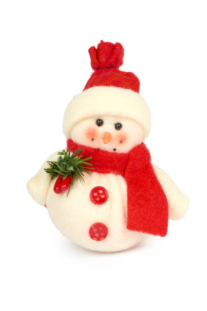 istock snowman Cristmas decoration isolated on white background. New Year object 876086608
