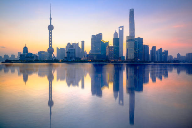 istock Shanghai skyline in the morning 876096342
