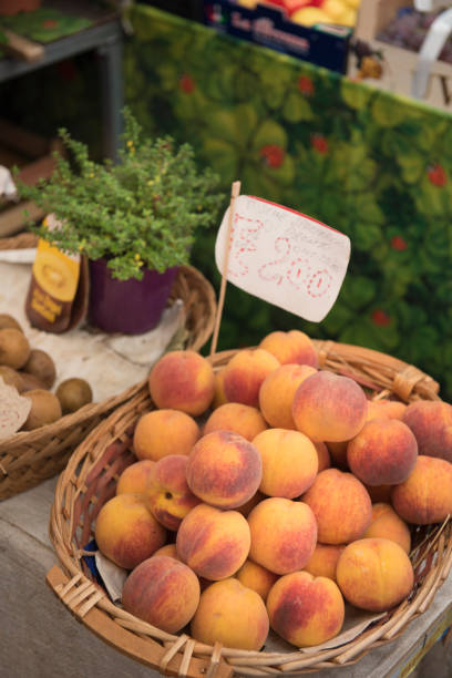 istock Peaches at fish market Catania Sicily 876104208