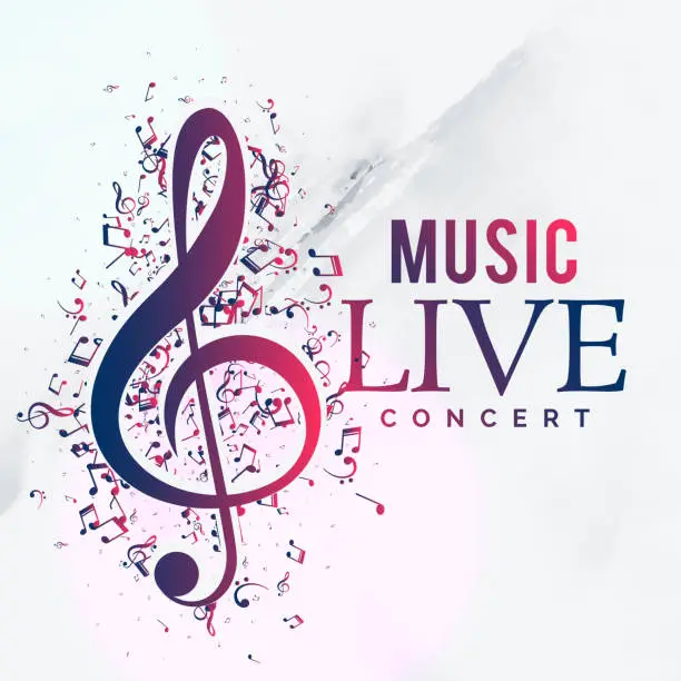 Vector illustration of music live concert poster flyer template design