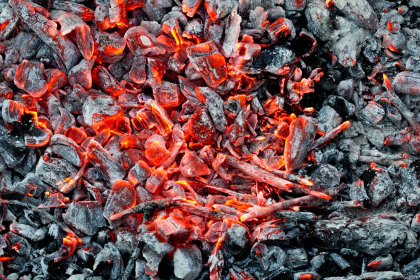 istock Background of the hot charcoal 876117750