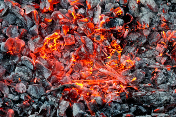 istock Background of the hot charcoal 876117814