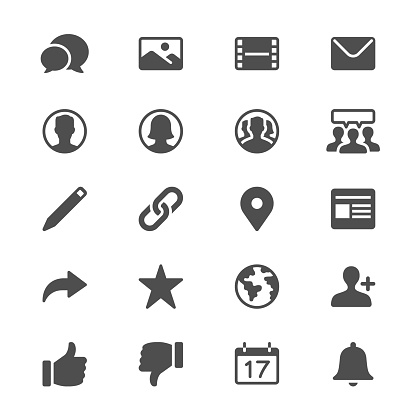 Glyph vector icons. Clear and sharp. Easy to resize.
