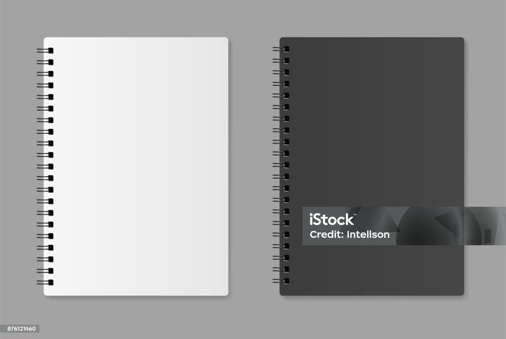 Notebook Blank Model Realistic Blank Notebook Stock Vector Stock Illustration - Download ...