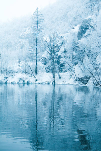 istock Nature park Plitvice, Croatia, in winter 876125156