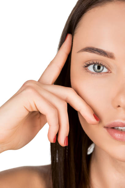 istock young woman touching her face 876125736