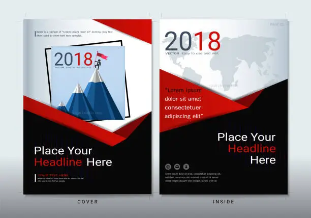 Vector illustration of Covers design with space for photo background, Can be adapt to annual report, brochure, flyer, leaflet, fact sheet, sale kit, catalog, magazine, booklet, portfolio, poster, Vector template in A4 size.