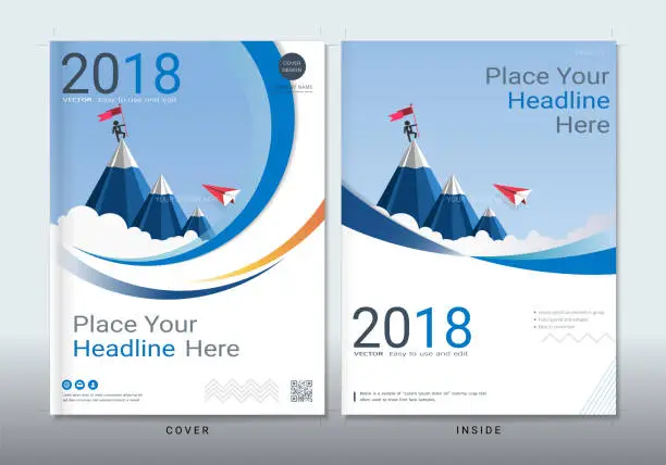 Vector illustration of Covers design with space for photo background, Can be adapt to annual report, brochure, flyer, leaflet, fact sheet, sale kit, catalog, magazine, booklet, portfolio, poster, Vector template in A4 size.
