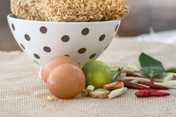 Close up of Spicy ingredient for Thai Instant noodle