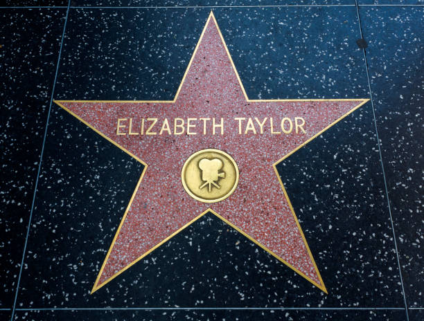 Elizabeth Taylor's Star, Hollywood Walk of Fame - August 11th, 2017 - Hollywood Boulevard, Los Angeles, California, CA, USA stock photo