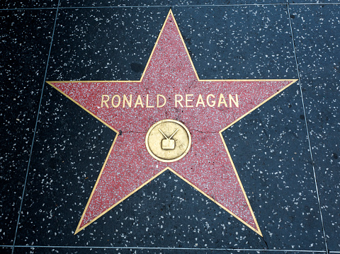 Ronald Reagan's Star, Hollywood Walk of Fame - August 11th, 2017 - Hollywood Boulevard, Los Angeles, California, CA, USA