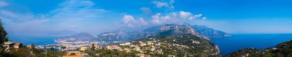 Panoramic view of Sorrento coastline