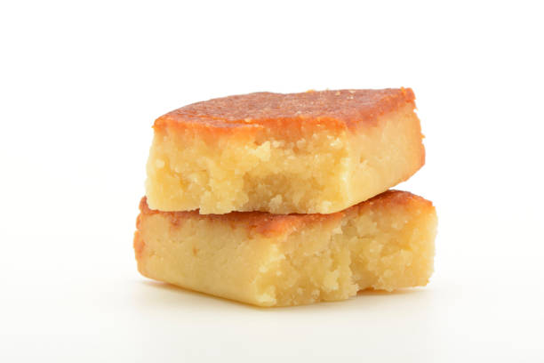 istock Toasted yolk nougat cut into small pieces 876165446