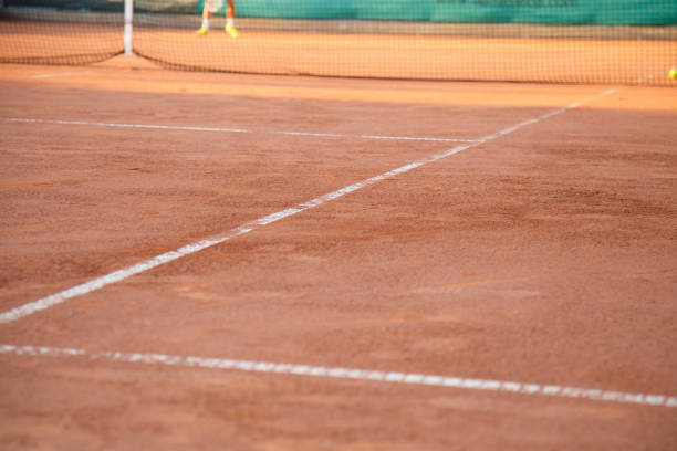 istock Lines on tennis court 876173774