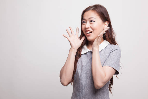 istock Young Asian woman is surprised and smile. 876178646