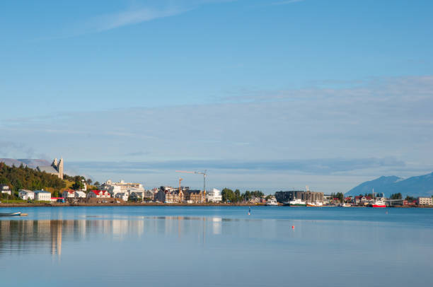istock skyline of Akureyri in Iceland 876186246