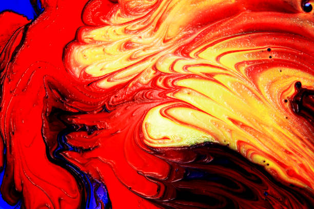 istock Different color oil paint as background, close up 876186684