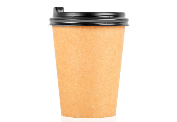 istock Brown paper cup of coffee on white background 876186742