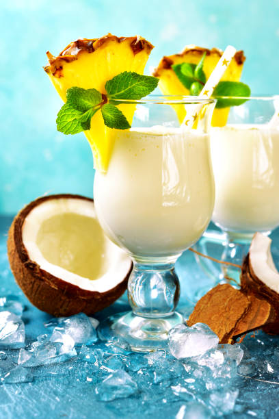 istock Traditional caribbean cocktail pina colada 876190120