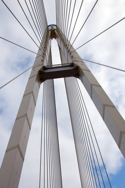 istock Support of an automobile suspension bridge 876192408