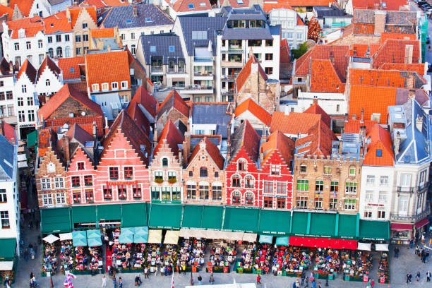 istock Aerial View of Bruges 876192820