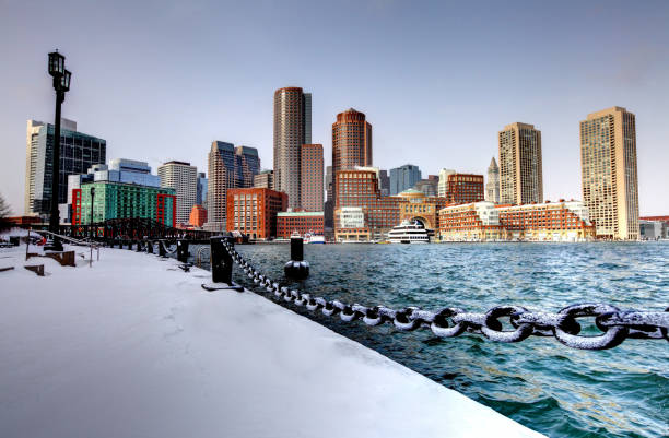 동절기의 보스턴  - boston winter snow massachusetts 뉴스 사진 이미지